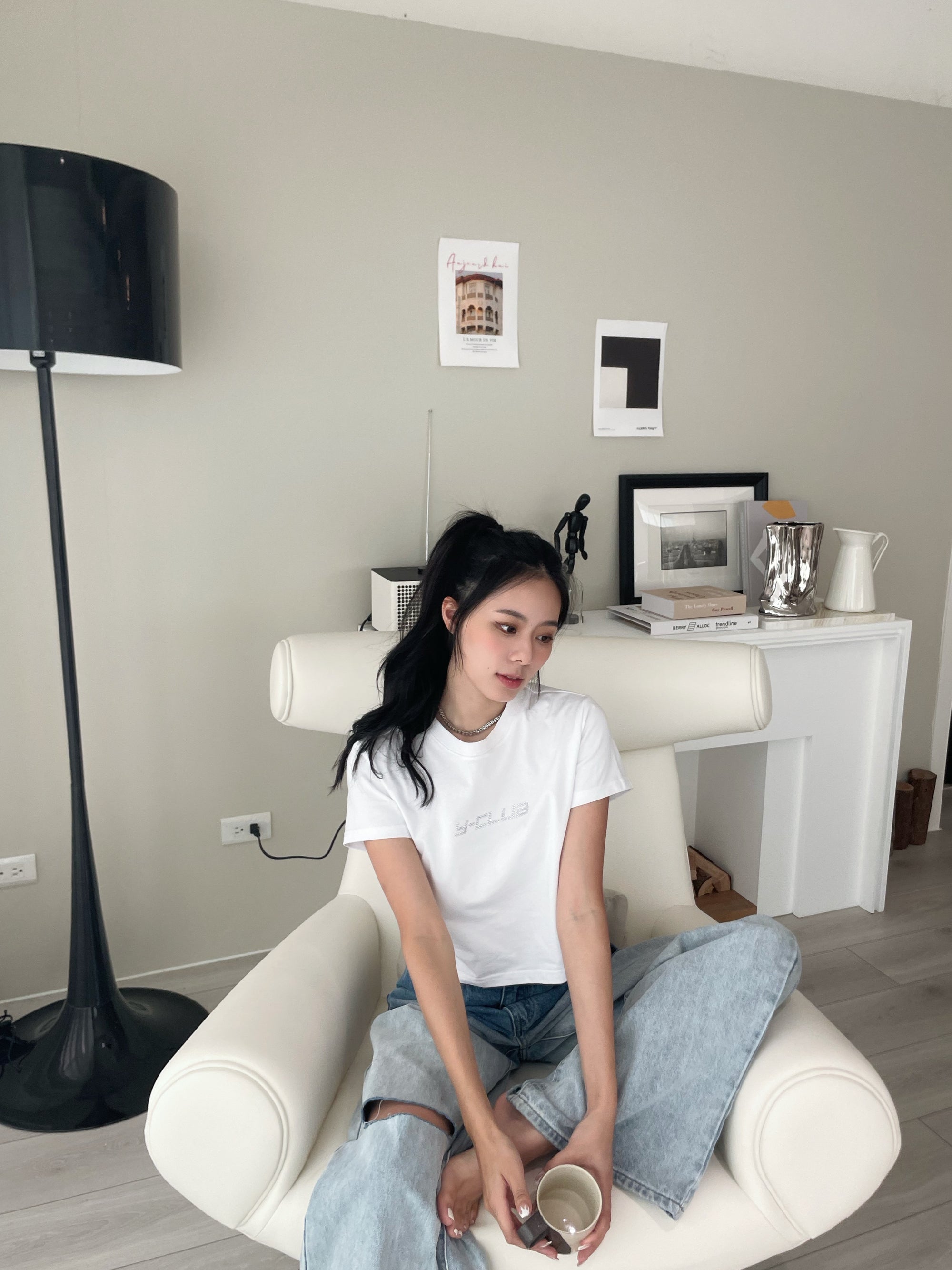 Rhinestone Crop Top