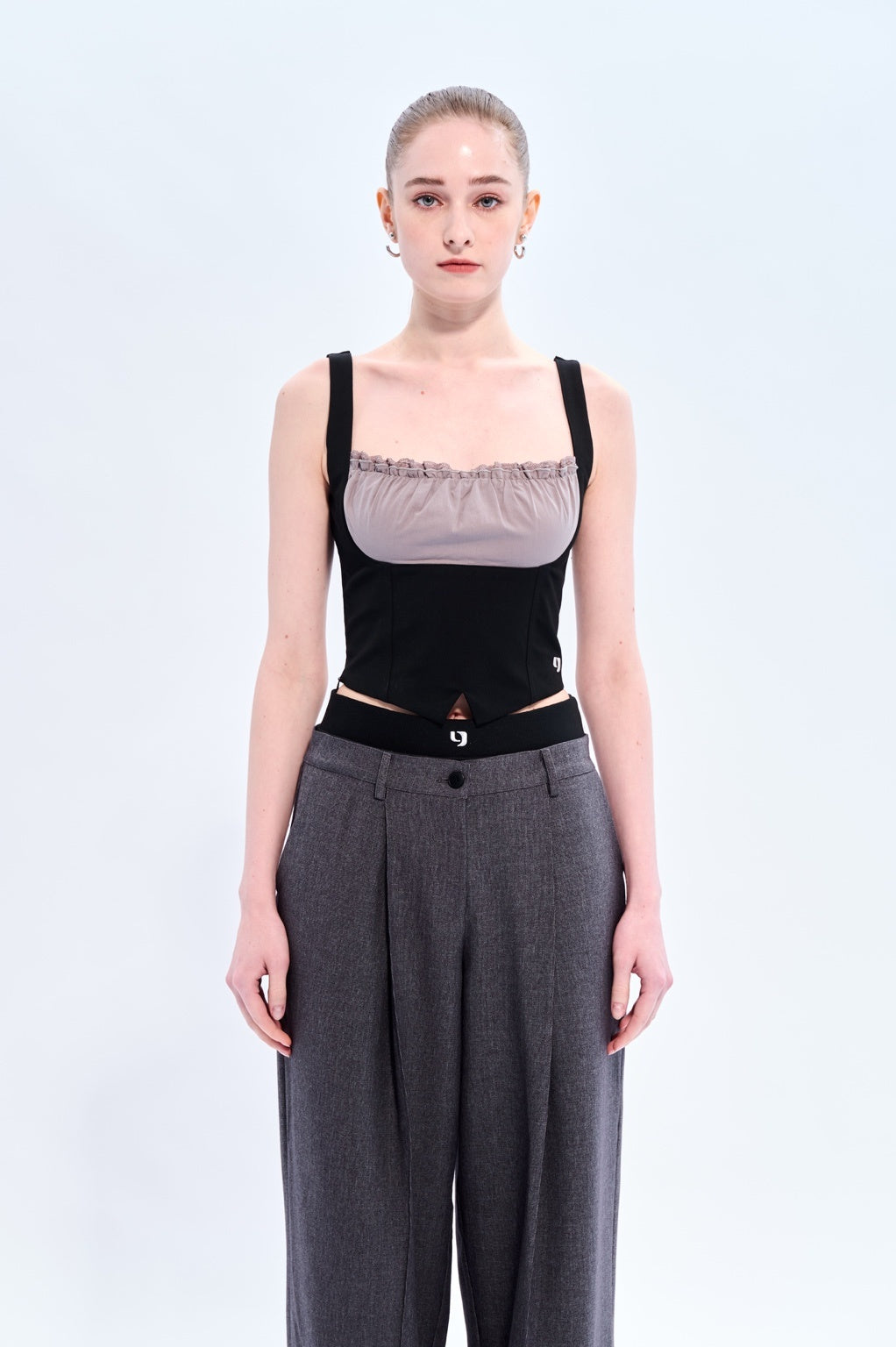 Suit-style spliced vest