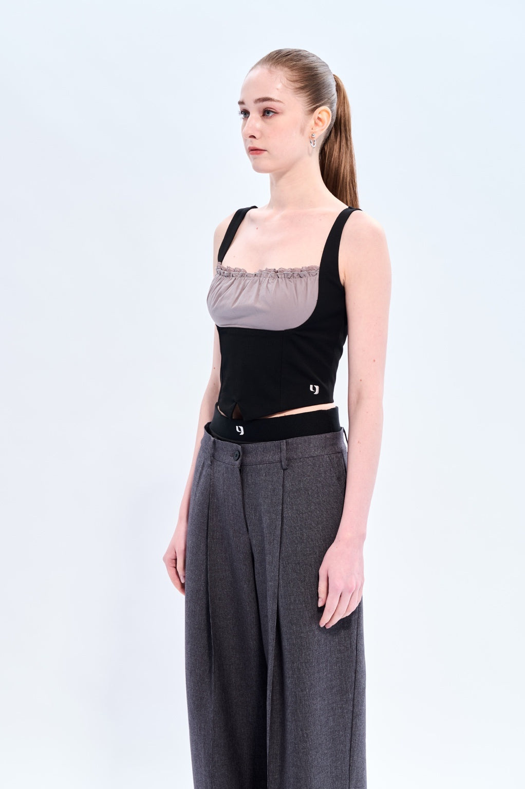 Suit-style spliced vest