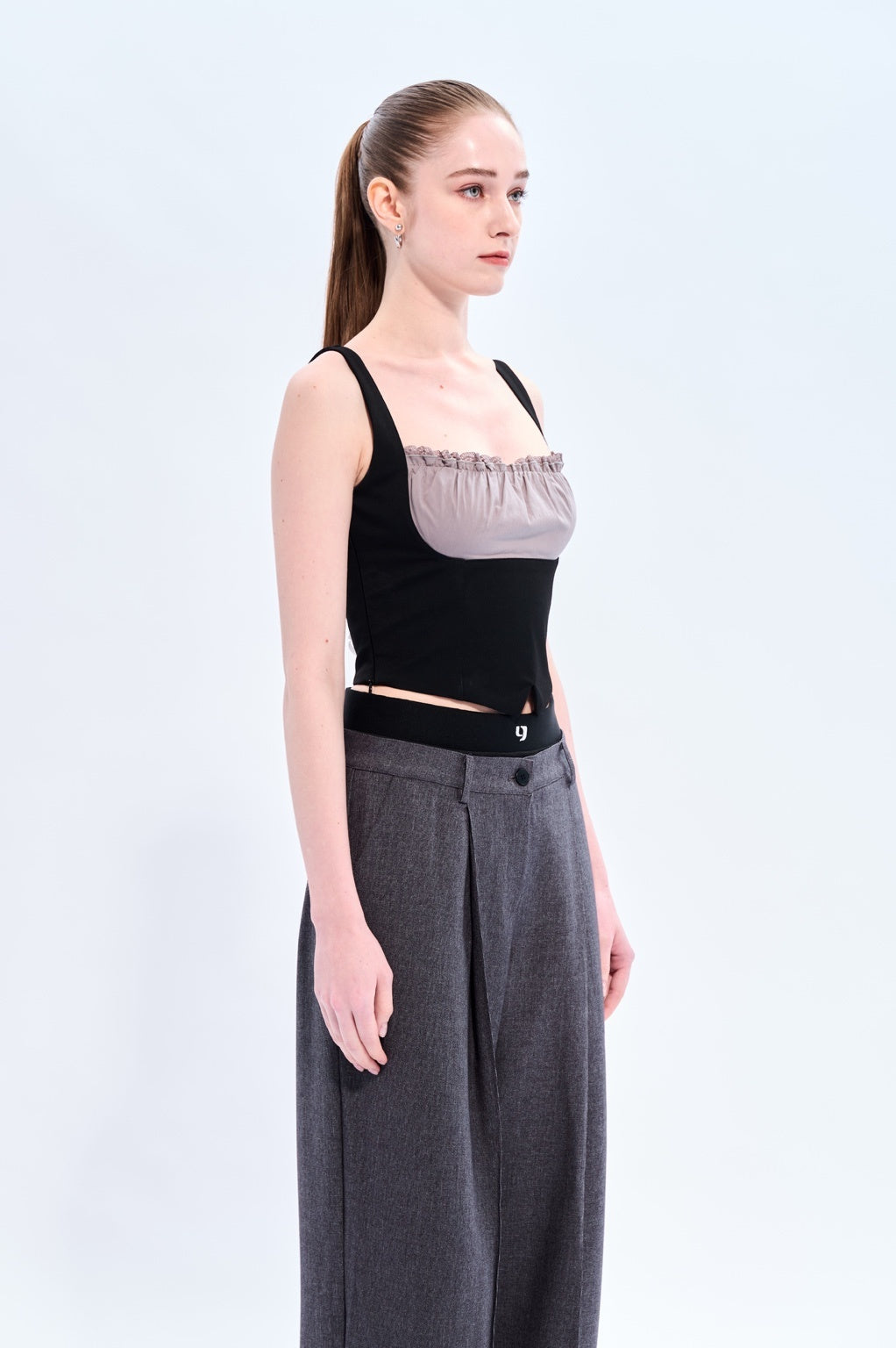 Suit-style spliced vest