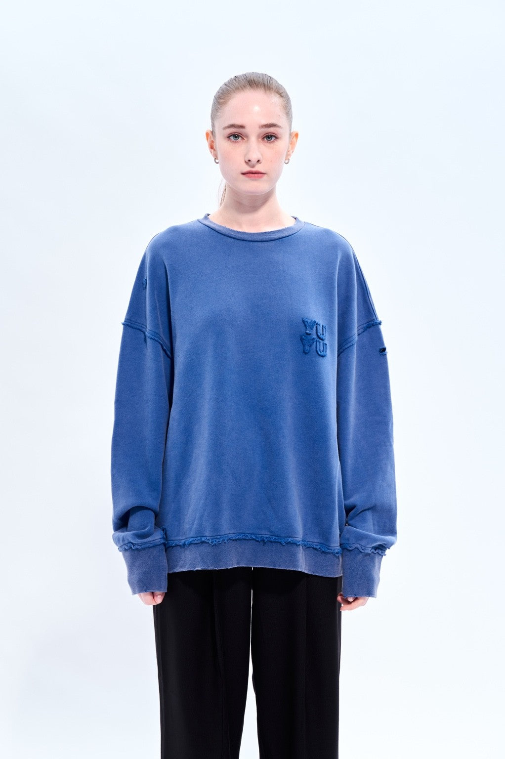 Washed college sweatshirt
