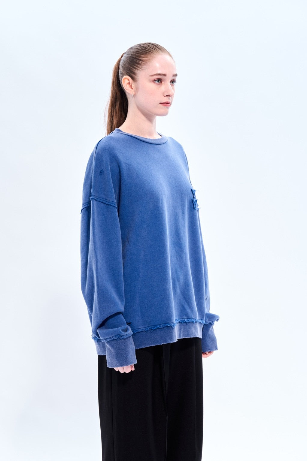 Washed college sweatshirt
