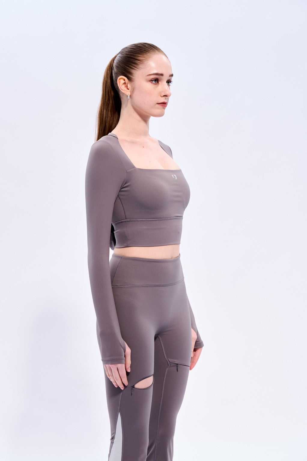 Cut-out hooded bra top