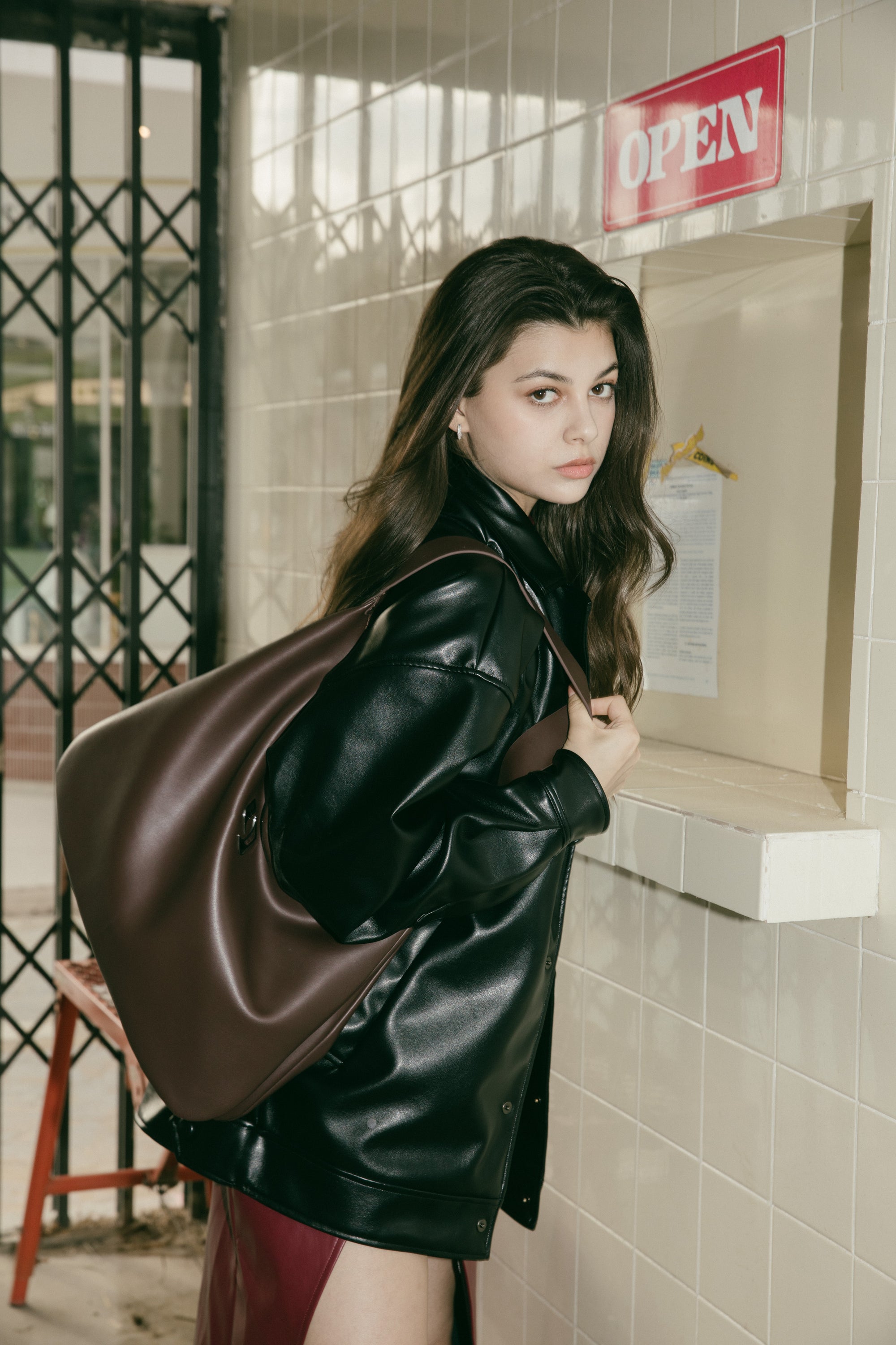 Y logo hobo bag