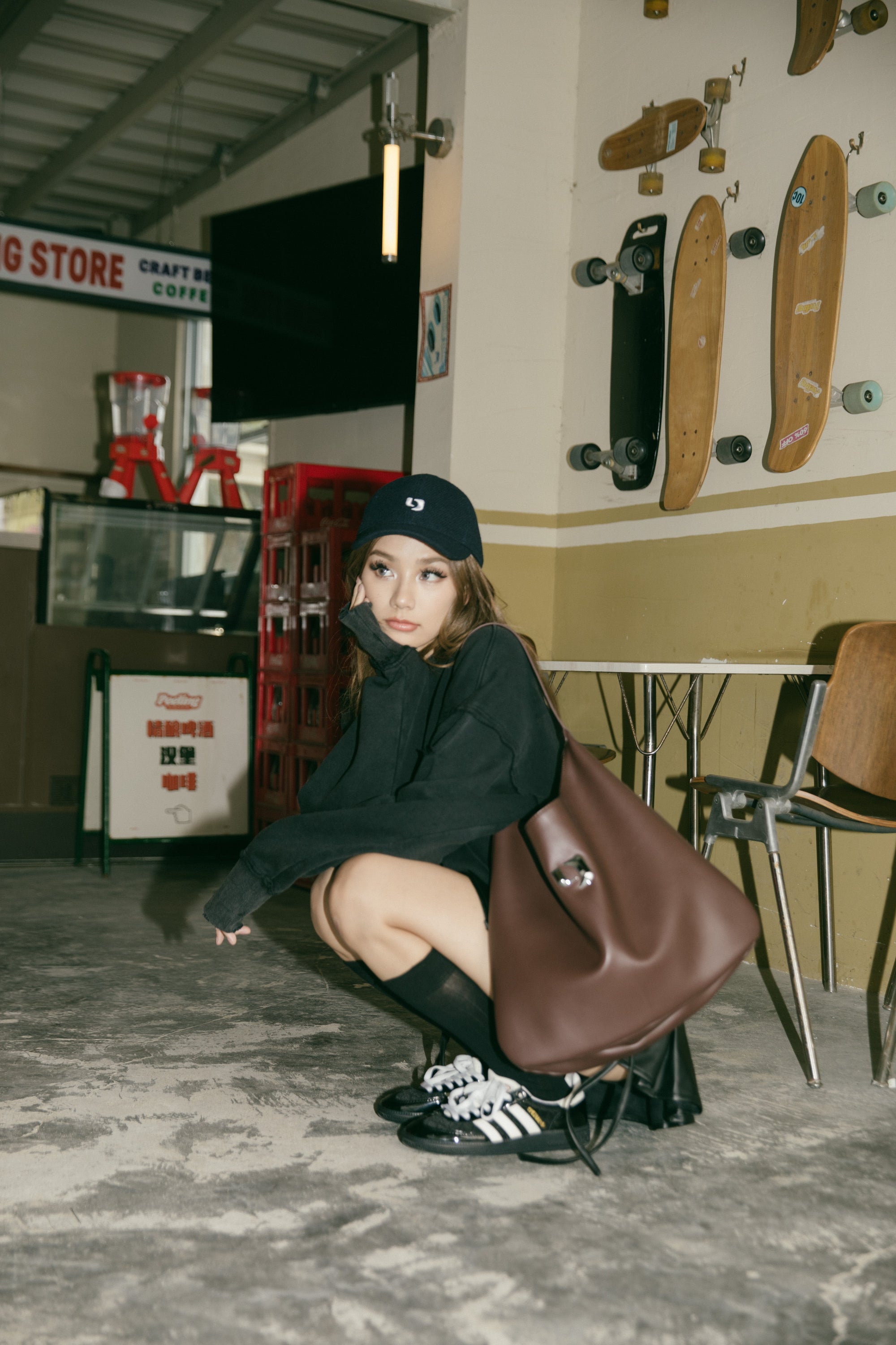 Y logo hobo bag