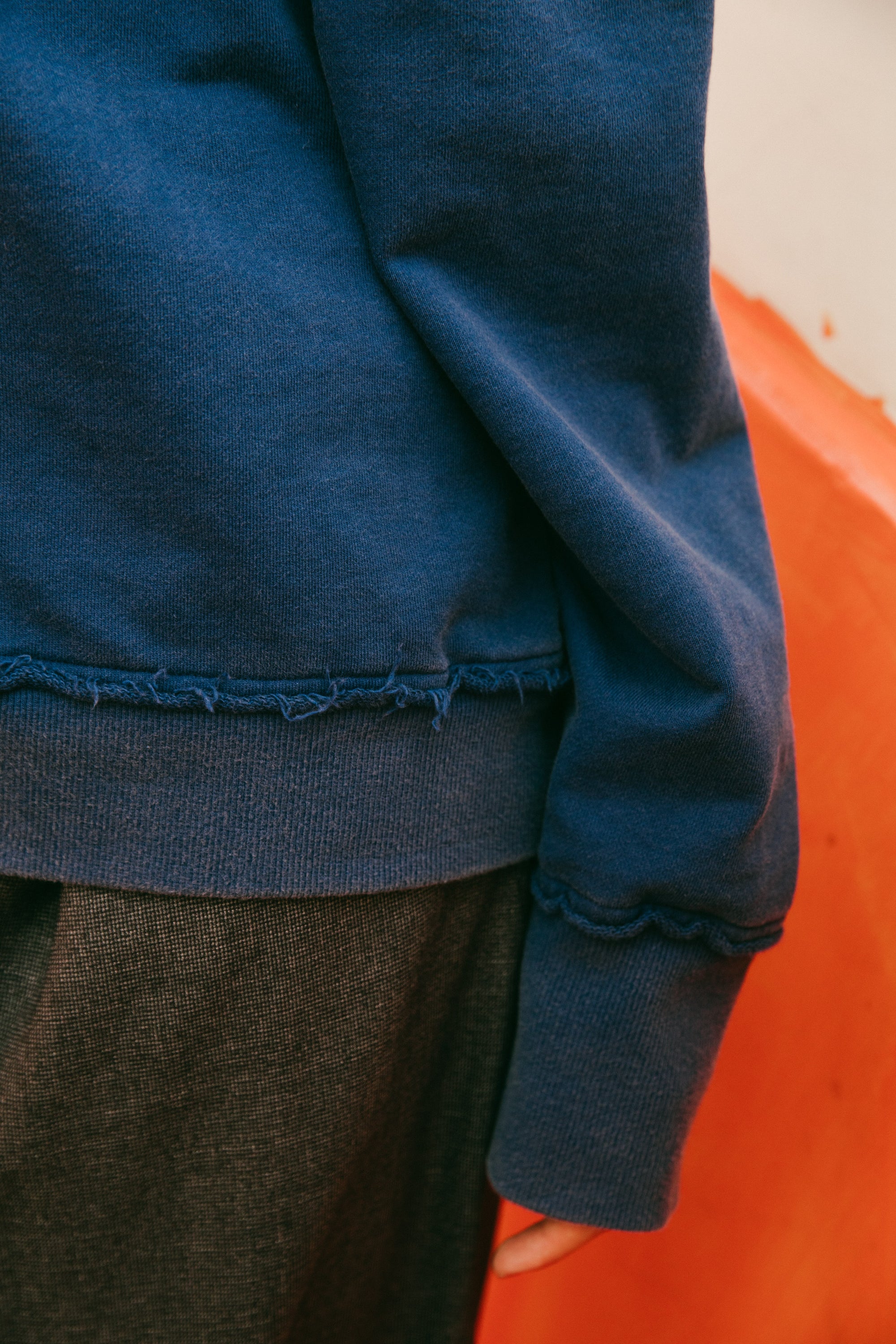 Washed college sweatshirt