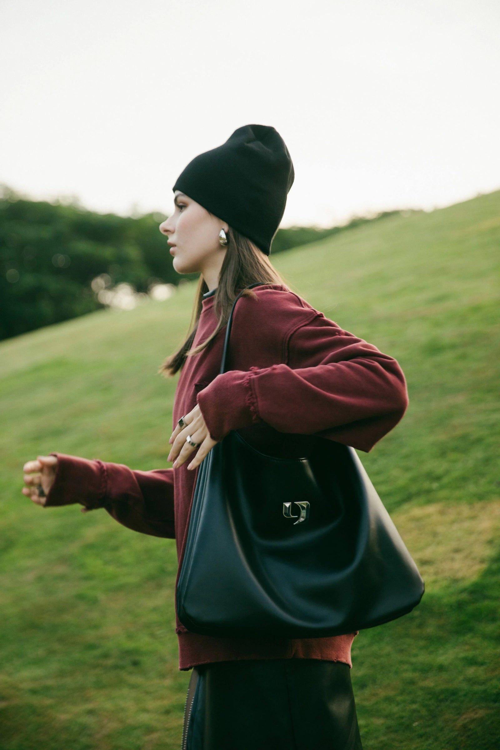 Y logo hobo bag