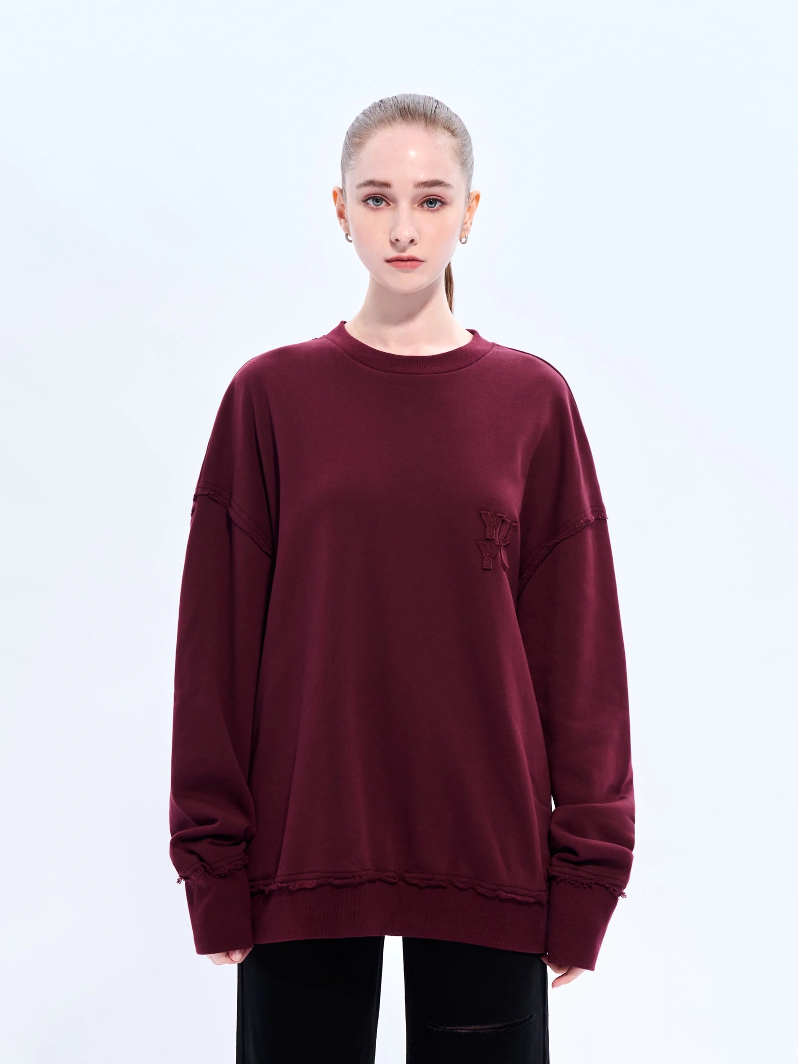 Washed college sweatshirt