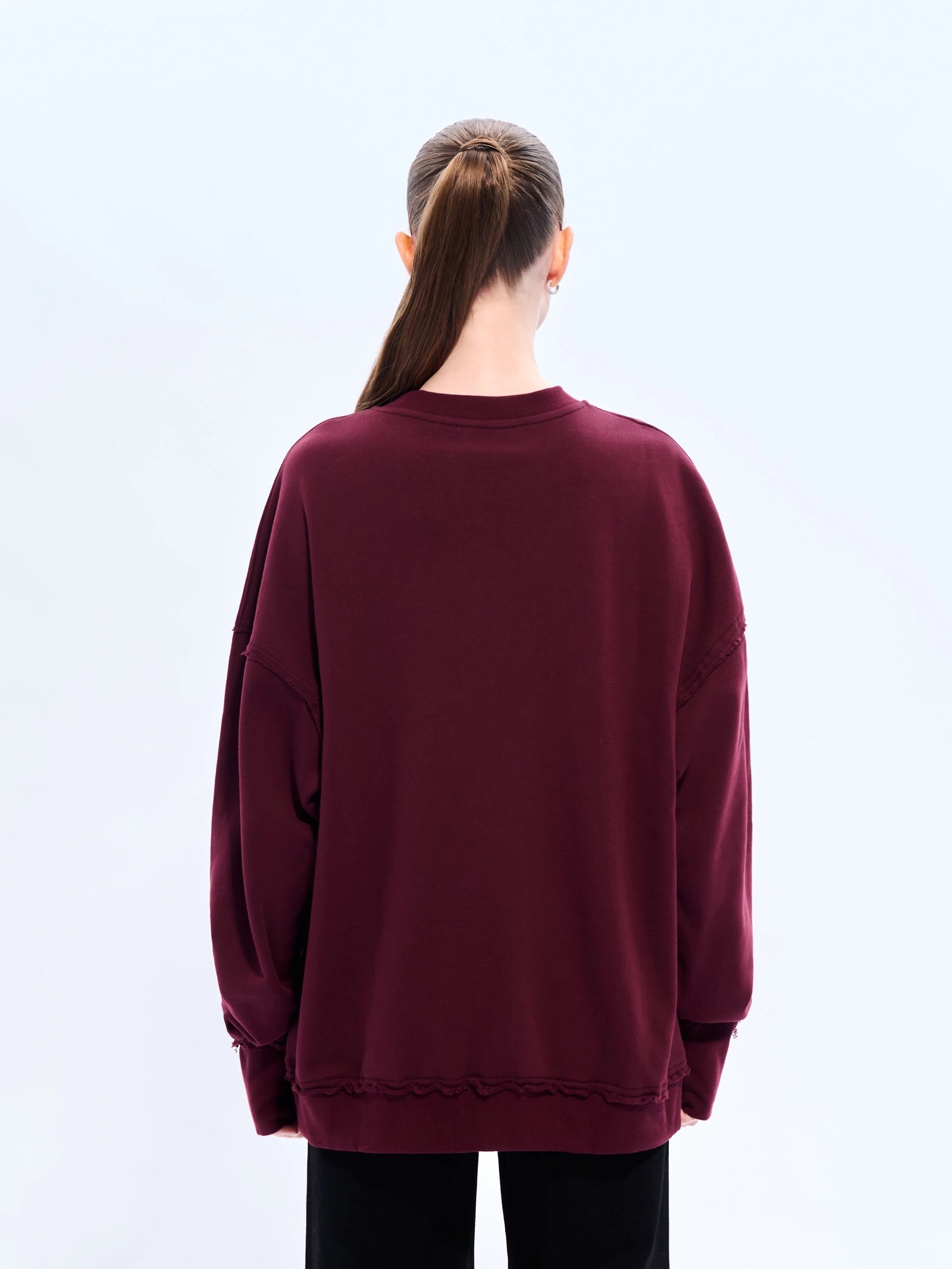 Washed college sweatshirt