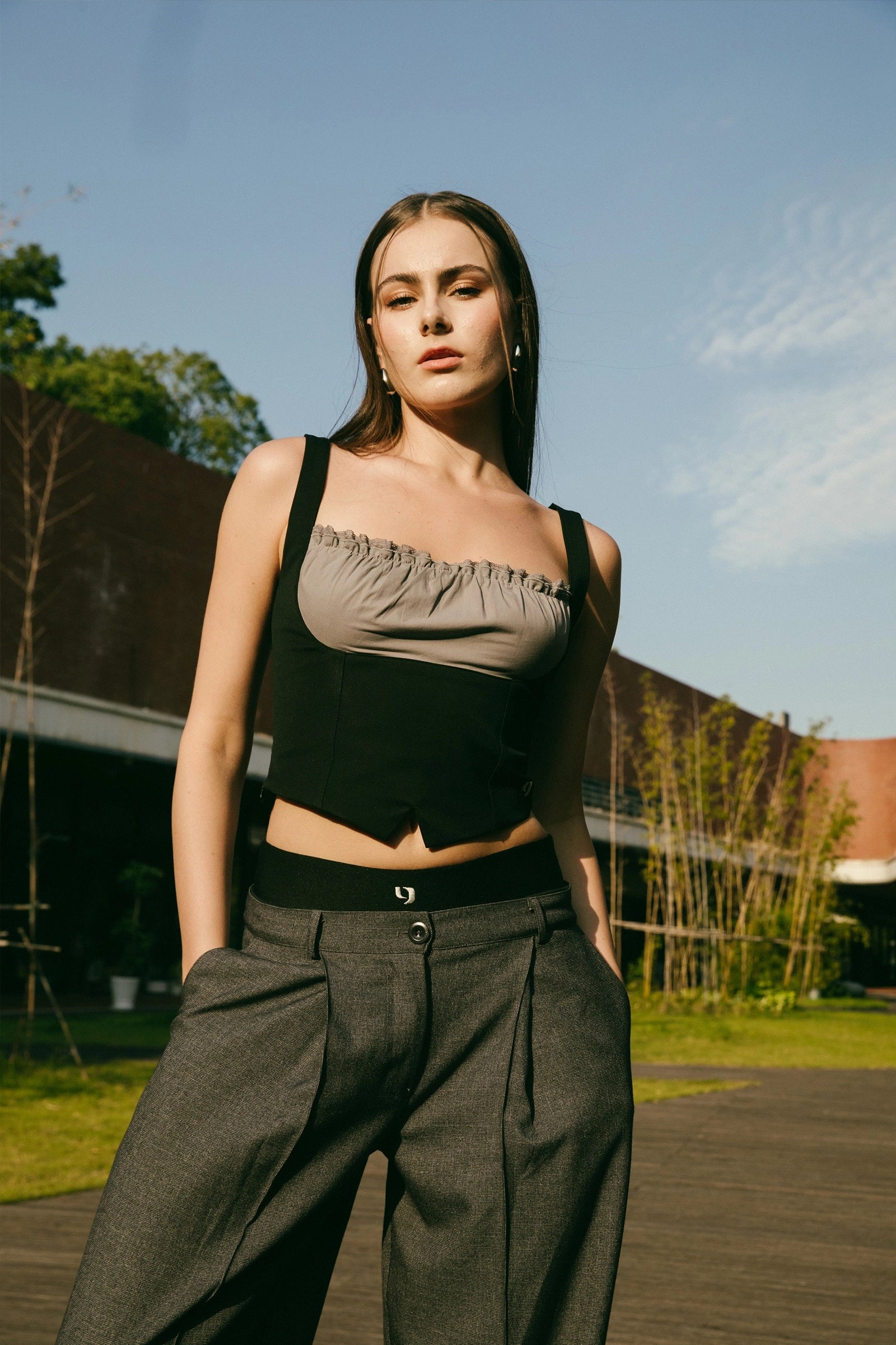 Y-logo Dress Pants