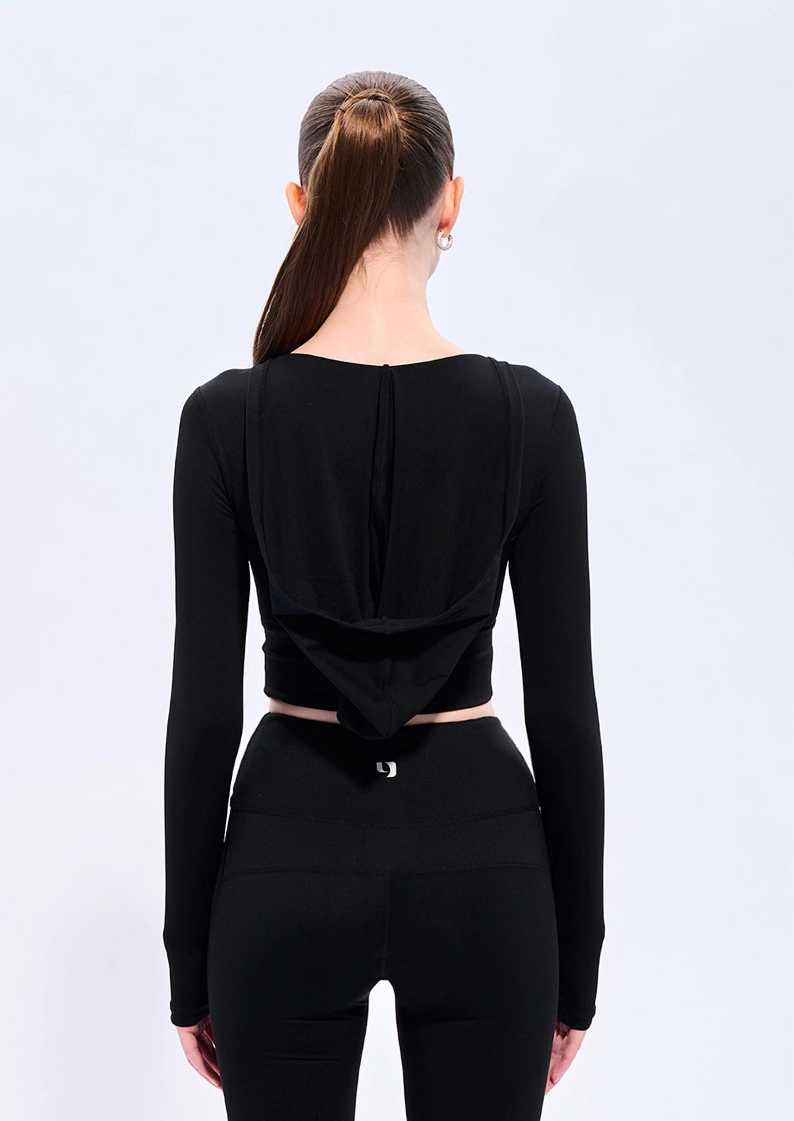Cut-out hooded bra top