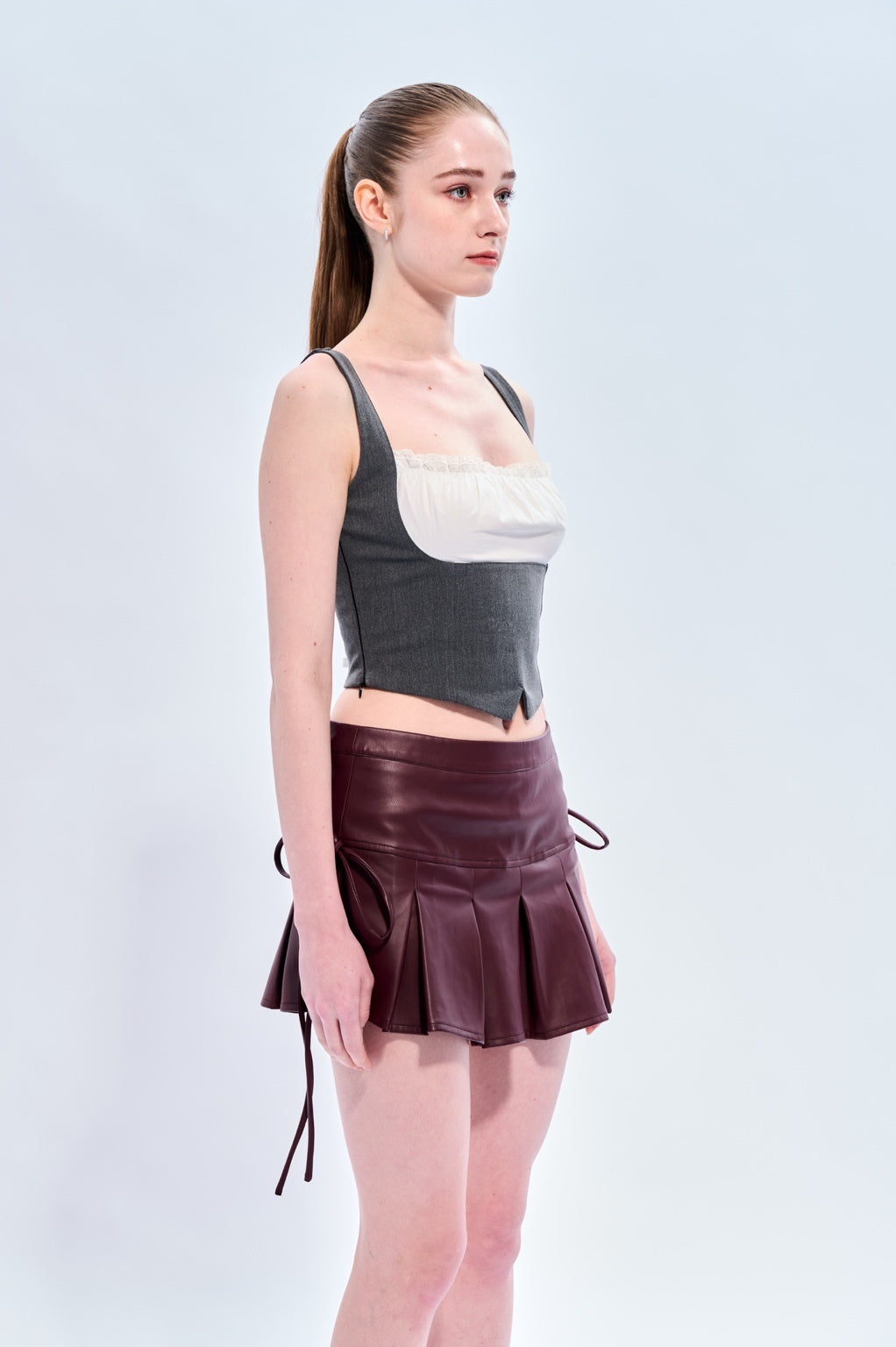 Suit-style spliced vest