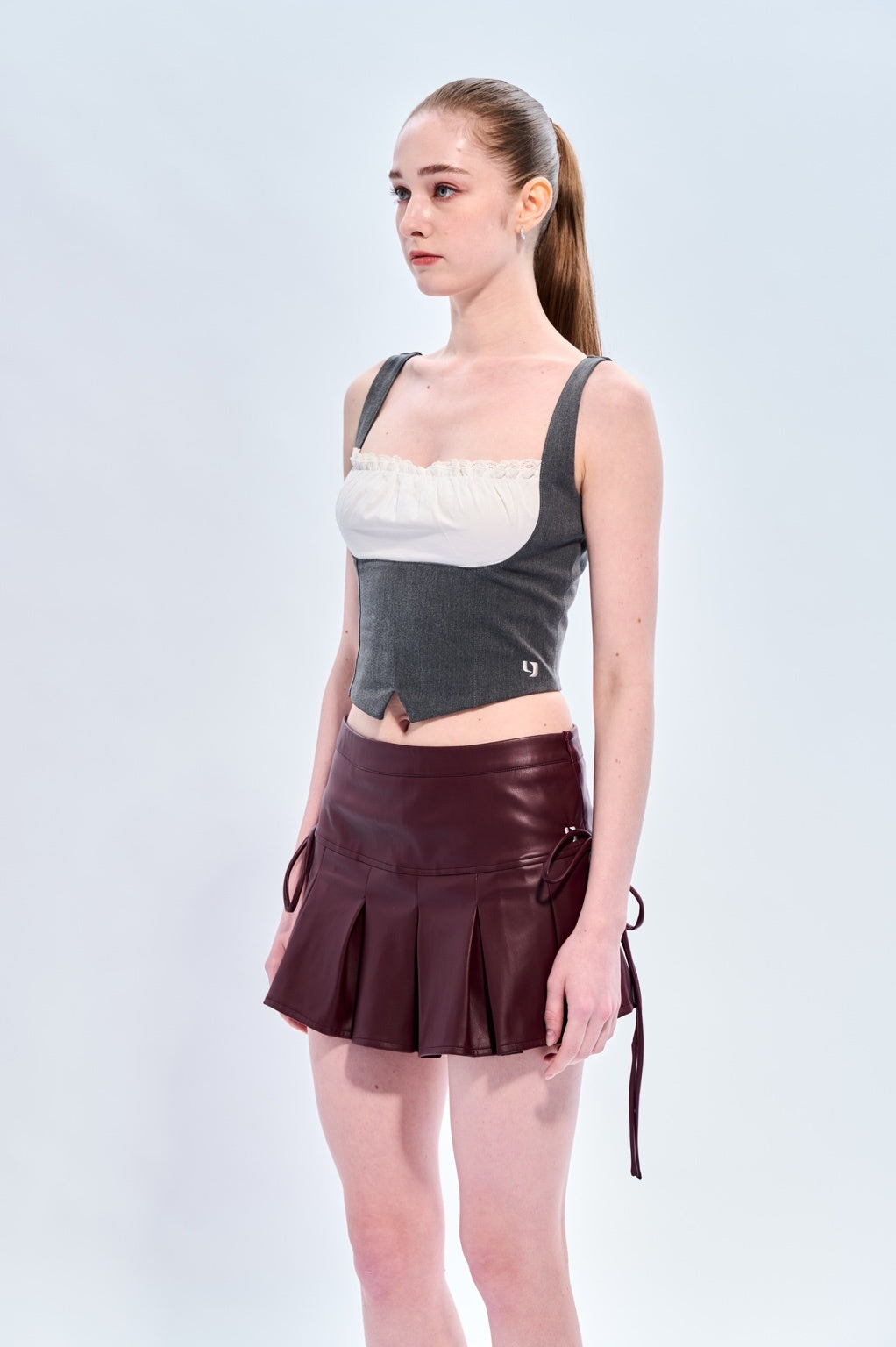 Suit-style spliced vest