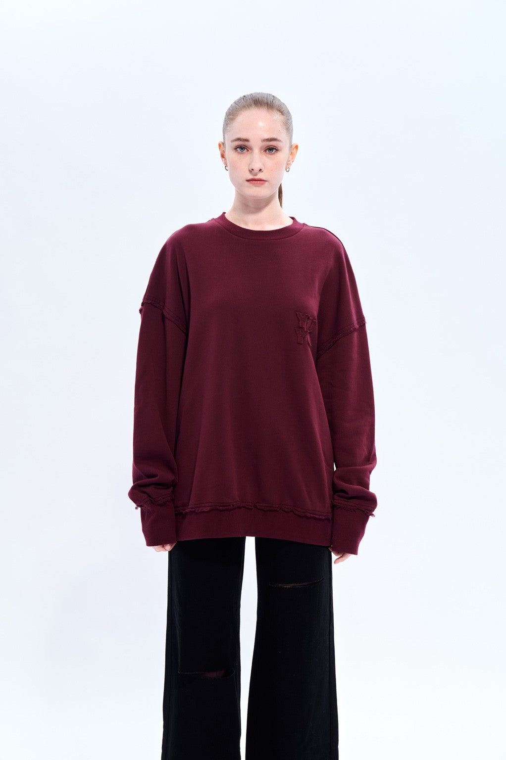 Washed college sweatshirt